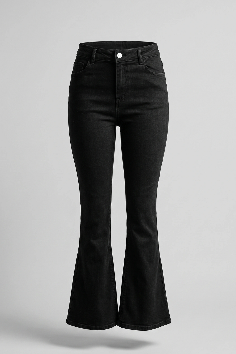 Women's Black High Waist Bootcut Denim Pants