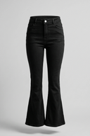 Women's Black High Waist Bootcut Denim Pants