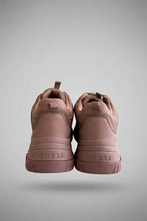 Women's Brown Chunky Platform Sneakers - Lace Up Style