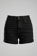 High Waist Stretch Denim Shorts