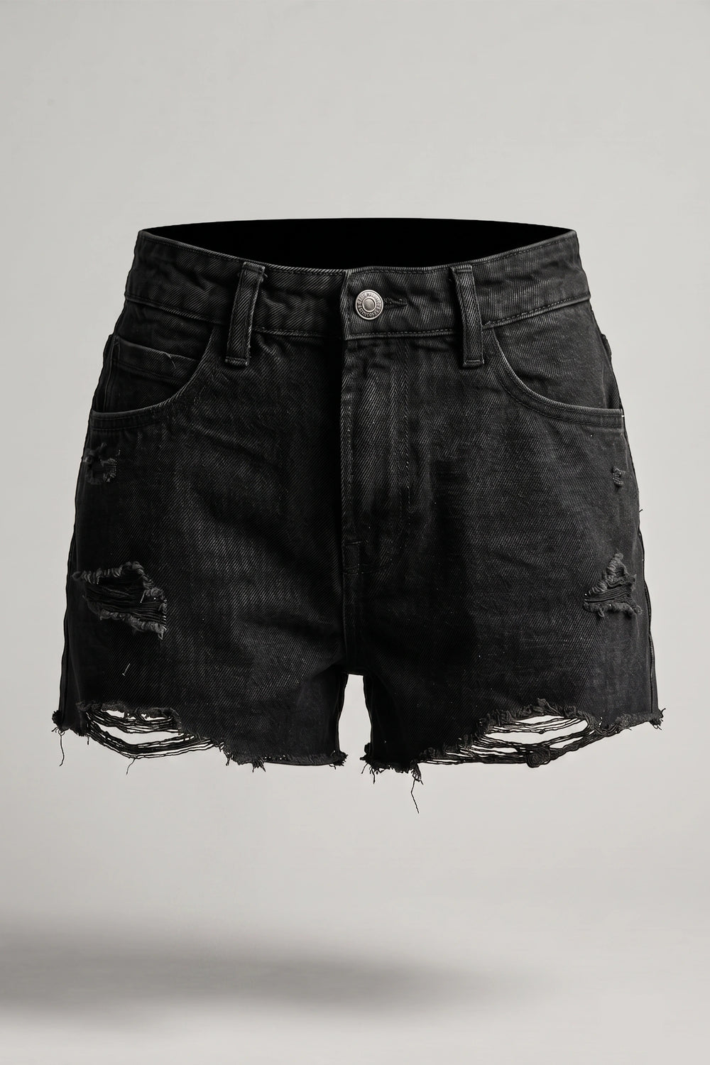 Women’s High Rise Ripped Denim Shorts