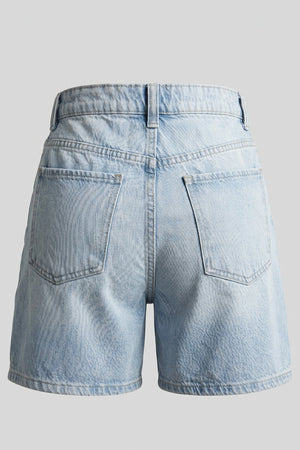 Women's Pure Denim High Waist Shorts Light Blue