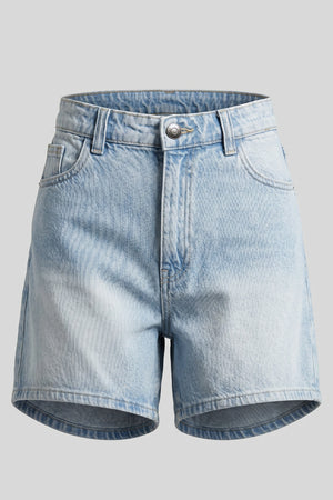 Women's Pure Denim High Waist Shorts Light Blue