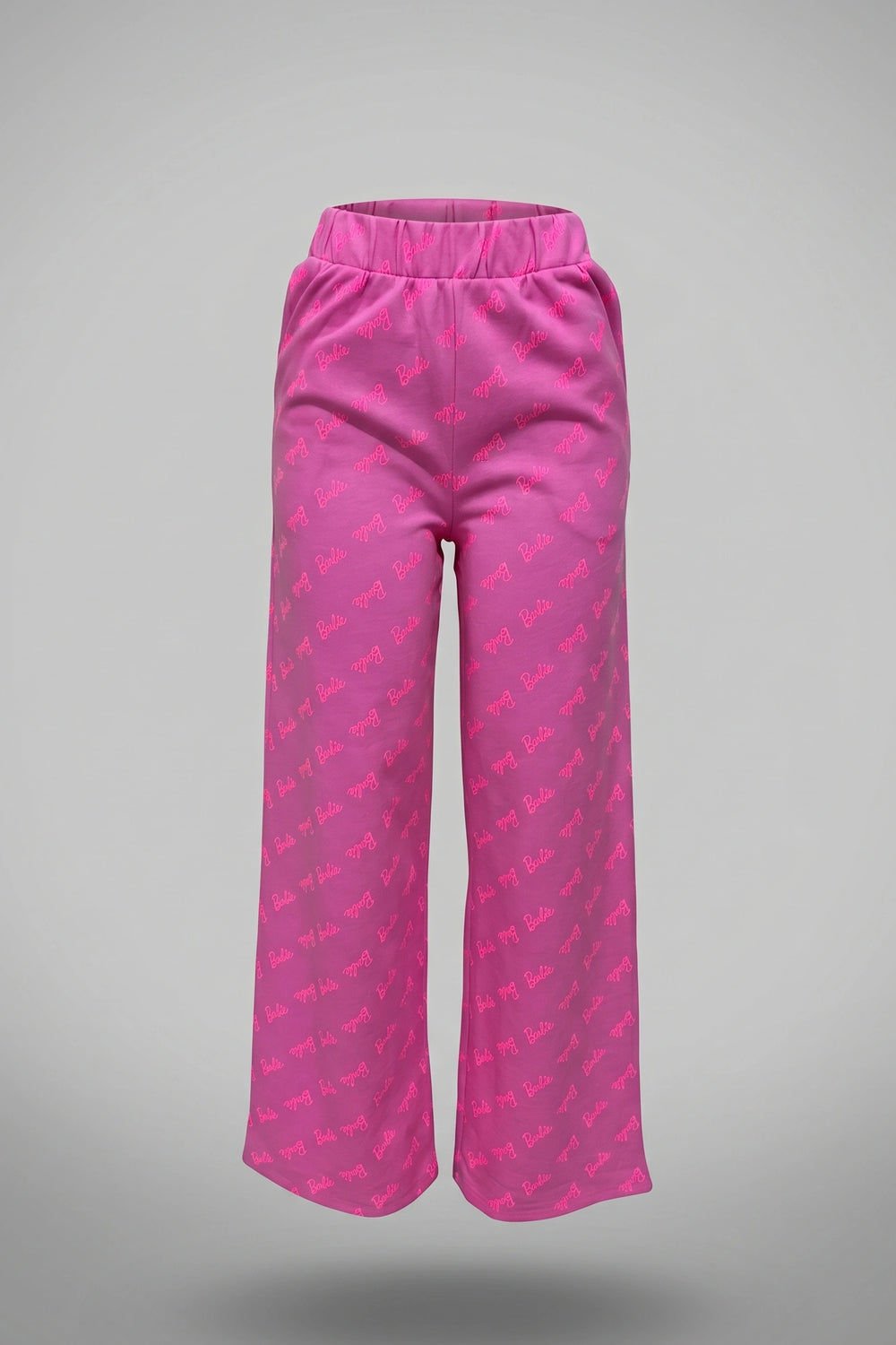 Women's Pink Wide Leg Jogger Pants High Waist