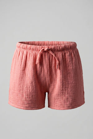 Women’s Cotton Linen Short Sleeve Shirt and Shorts Set