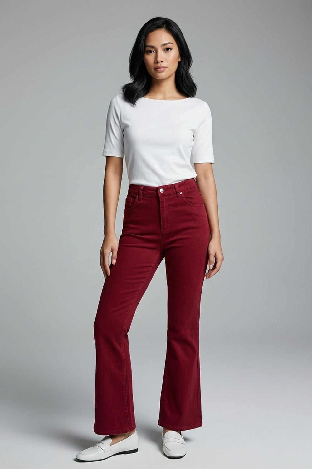 Women's Marseille Skinny Baby Bootcut Jeans High Waist