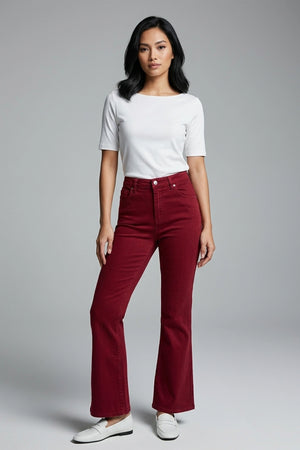 Women's Marseille Skinny Baby Bootcut Jeans High Waist