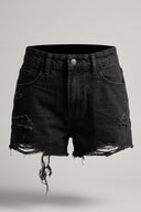 Stretch Summer Wear High Rise Denim Shorts