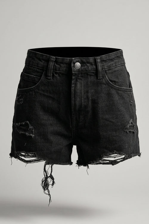 Stretch Summer Wear High Rise Denim Shorts