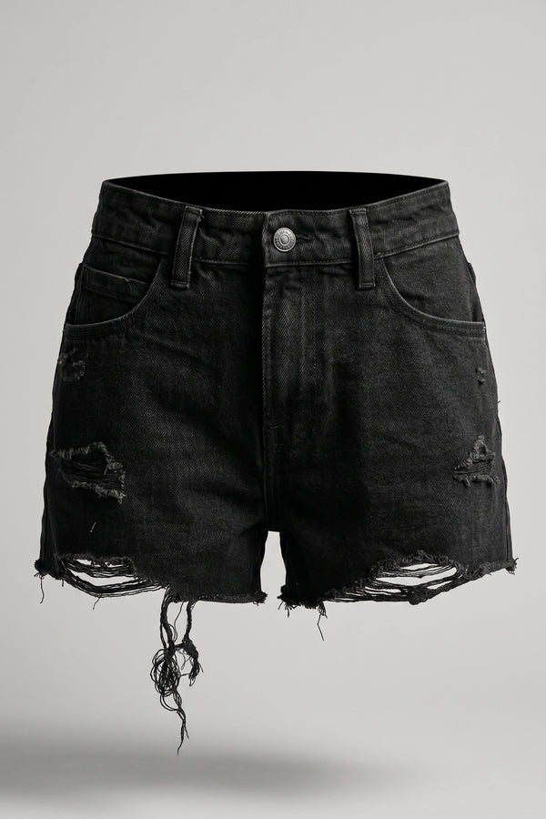 Stretch Summer Wear High Rise Denim Shorts