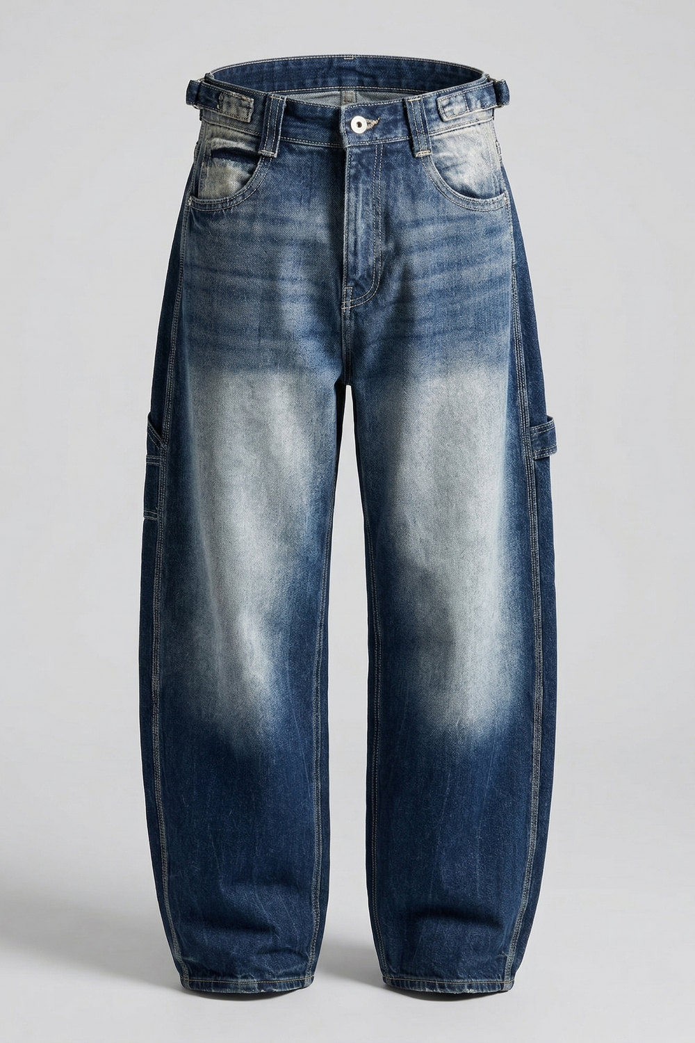 Women's Ash Blue Balloon Carpenter Jeans