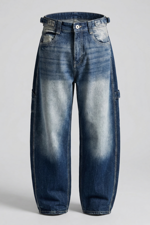 Women's Ash Blue Balloon Carpenter Jeans