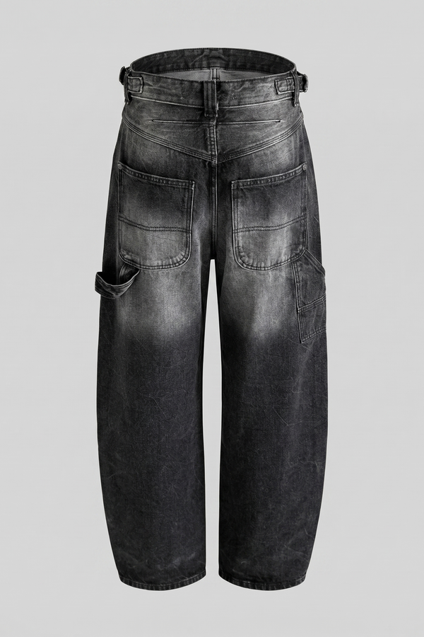 Women's Ash Black Balloon Carpenter Jeans