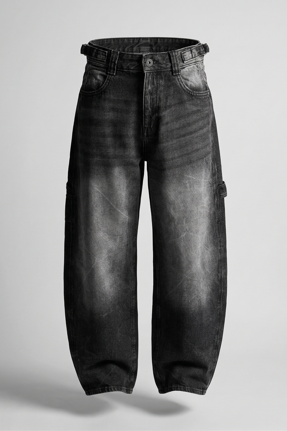 Women's Ash Black Balloon Carpenter Jeans
