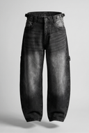 Women's Ash Black Balloon Carpenter Jeans