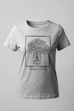 Women's Botanical Art Print Soft Casual Top