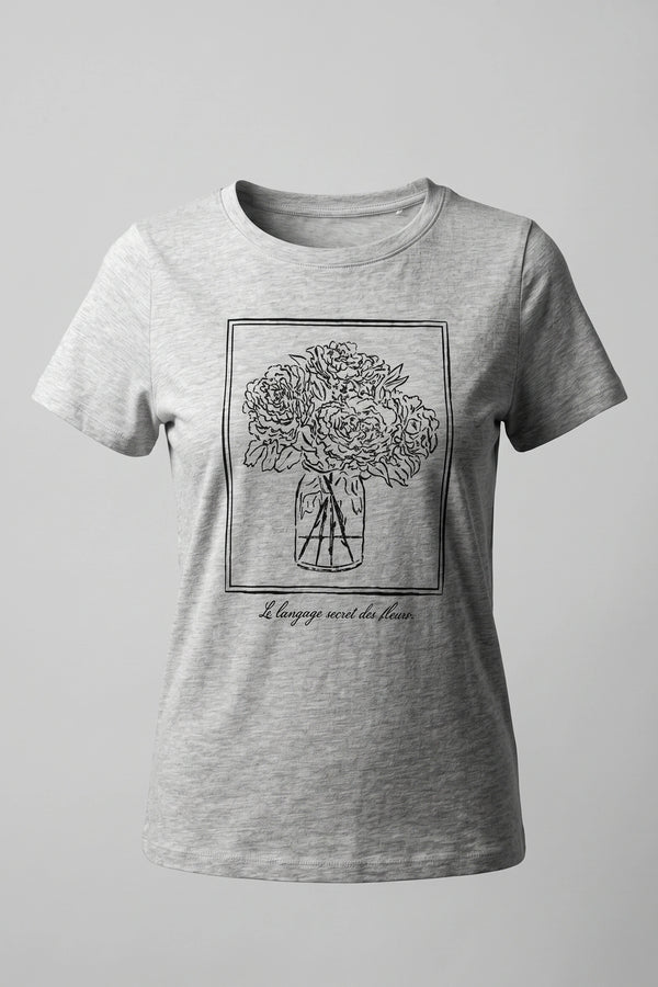 Women's Botanical Art Print Soft Casual Top