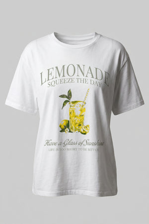 Women's Playful Lemonade Print Everyday T-Shirt