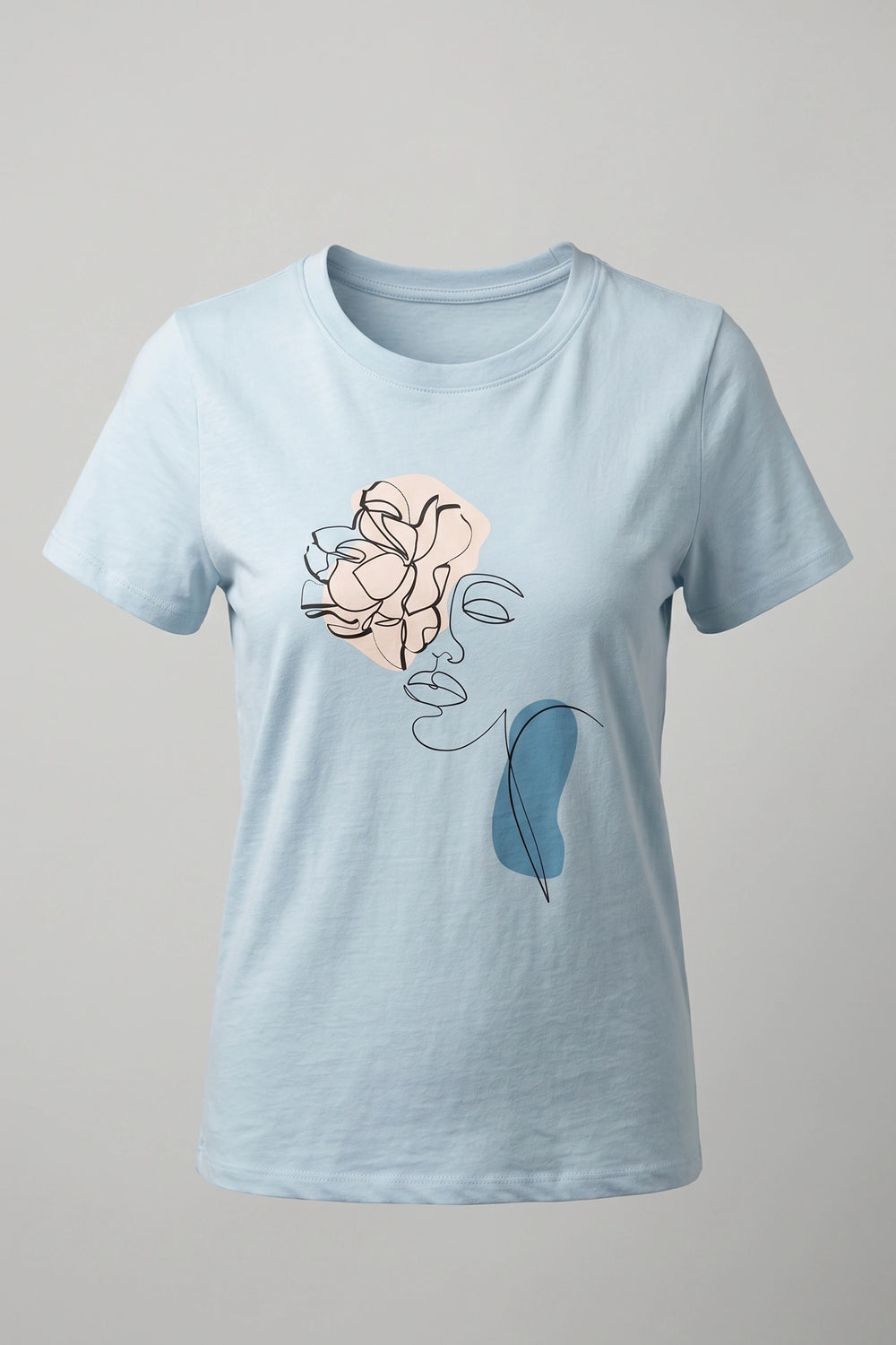 Women's Minimalist Line Art Graphic Tee