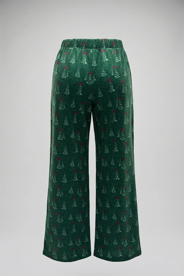 Women's Festive Print Soft Sleepwear Pants