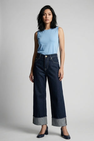 Women's High Rise Wide Leg Denim Jeans