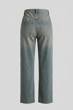 Wide Leg High Rise Denim Jeans for Women UAE