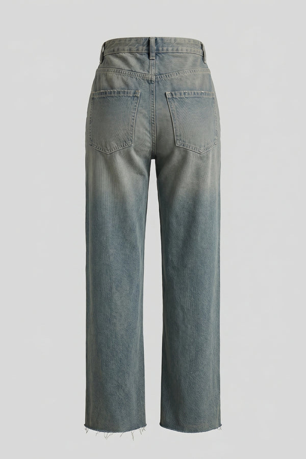 Wide Leg High Rise Denim Jeans for Women UAE