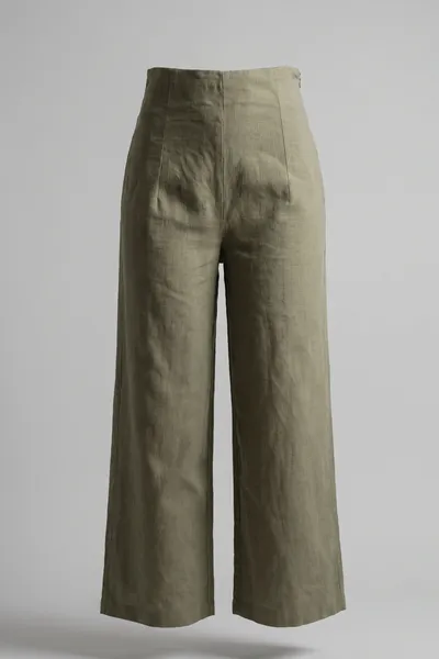 Ladies Linen Wide Leg Trouser (sty#05)