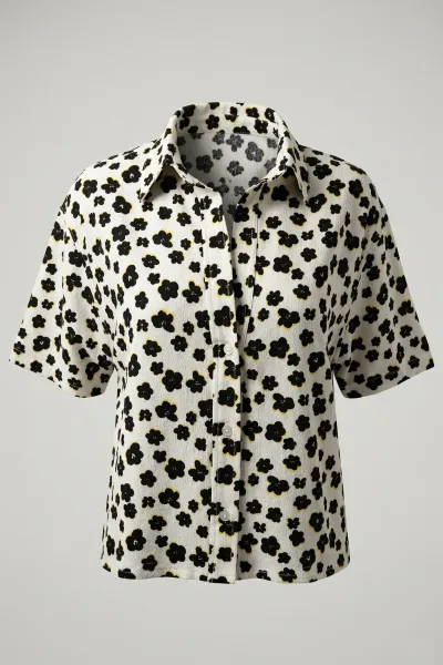 Textured Drop Shoulder Blouse