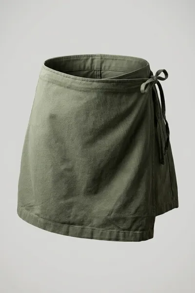 Ladies Denim Wrap Skort