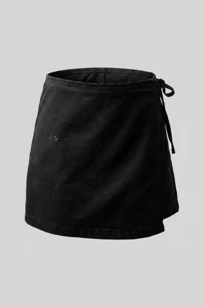 Ladies Denim Wrap Skort