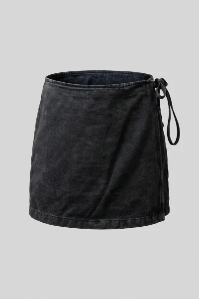 Ladies Denim Wrap Skort