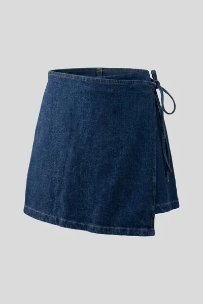 Ladies Denim Wrap Skort