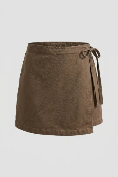 Ladies Denim Wrap Skort