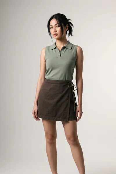 Ladies Denim Wrap Skort