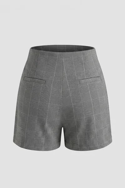 Skort Tie Front Chekered