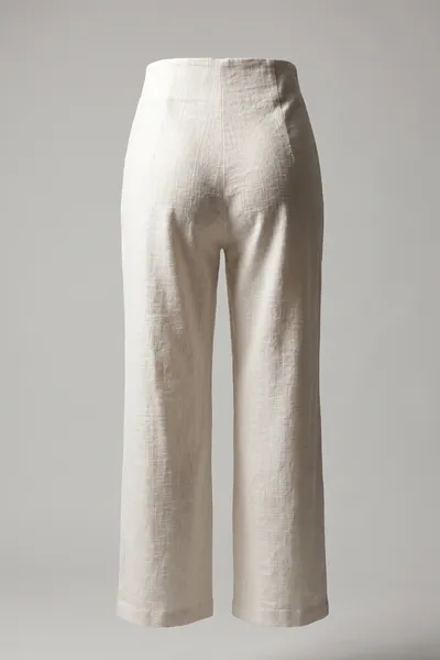 Ladies Linen Wide Leg Trouser (sty#05)