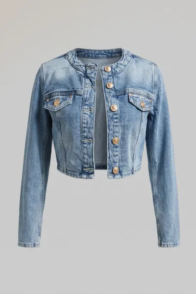 Women's Cropped Denim Jacket (styl01)