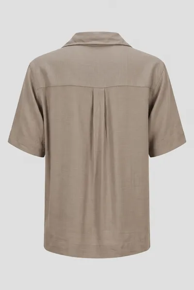 Ladies Soft Linen Polo Shirt Short Sleeve Women Top