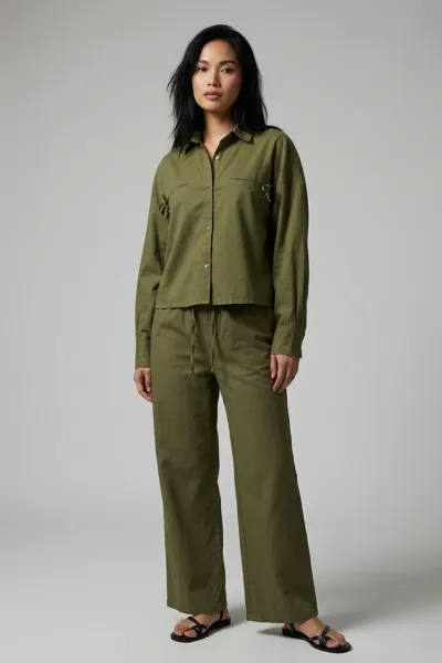 Ladies Cropped Relax Long Sleeve Ribbon Applique Style 01 L/s 01