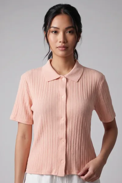 Ladies Ribbed Polo