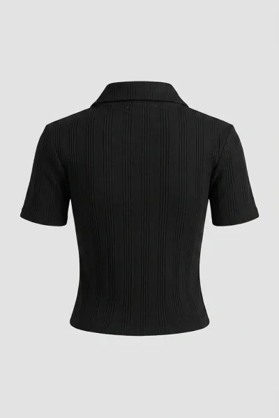 Ladies Ribbed Polo