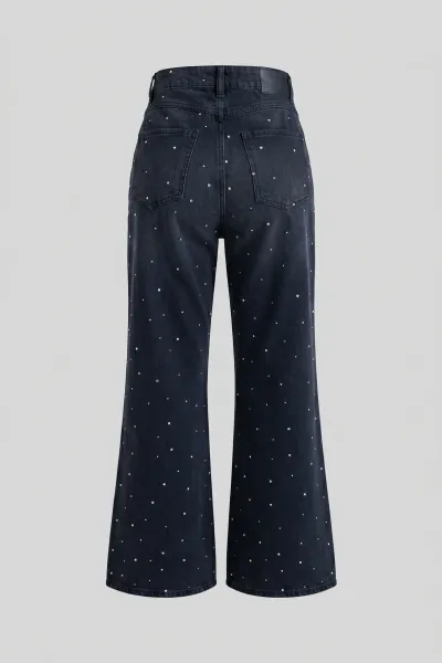 Semi Bootcut Embellished Jeans