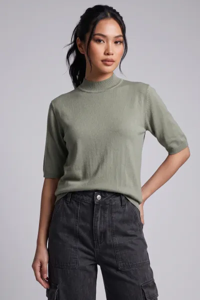 Ladies European Knitted Blouse Casual Top for Women