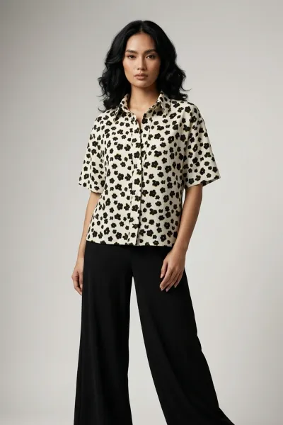 Textured Drop Shoulder Blouse