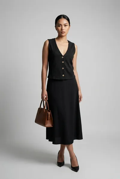 Women's Textured Button Front Sleeveless Top