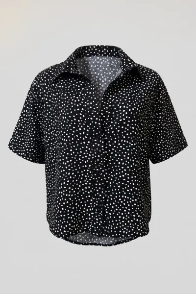 Women's Textured Drop Shoulder Relaxed Fit Blouse