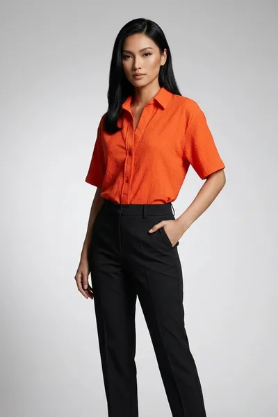 Textured Drop Shoulder Blouse