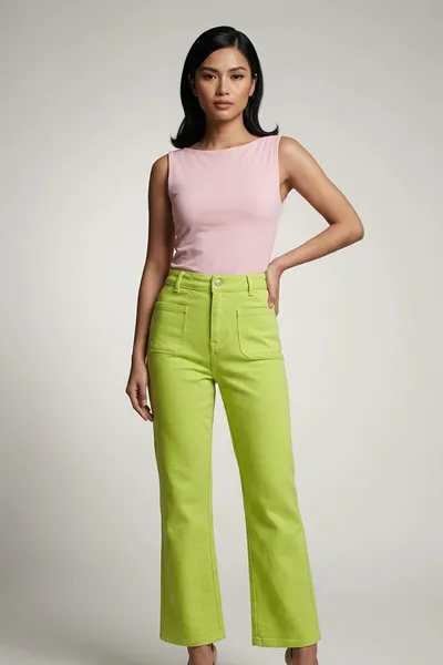 Denim Kick Flare Women's High Waist 2 Pocket Jeans