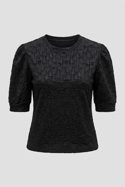 Lace Sleeve Fabric Ladies Blouse